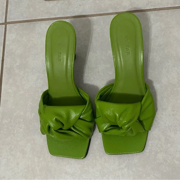 BY FAR Green Lana Heeled Sandals - Picture 4 of 11